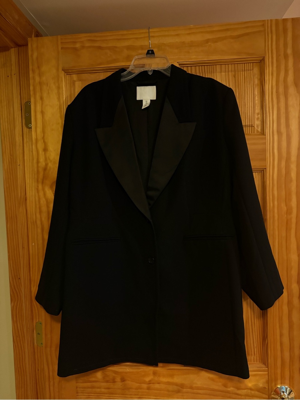 Black Women's Satin Blazer Jacket/Dress
